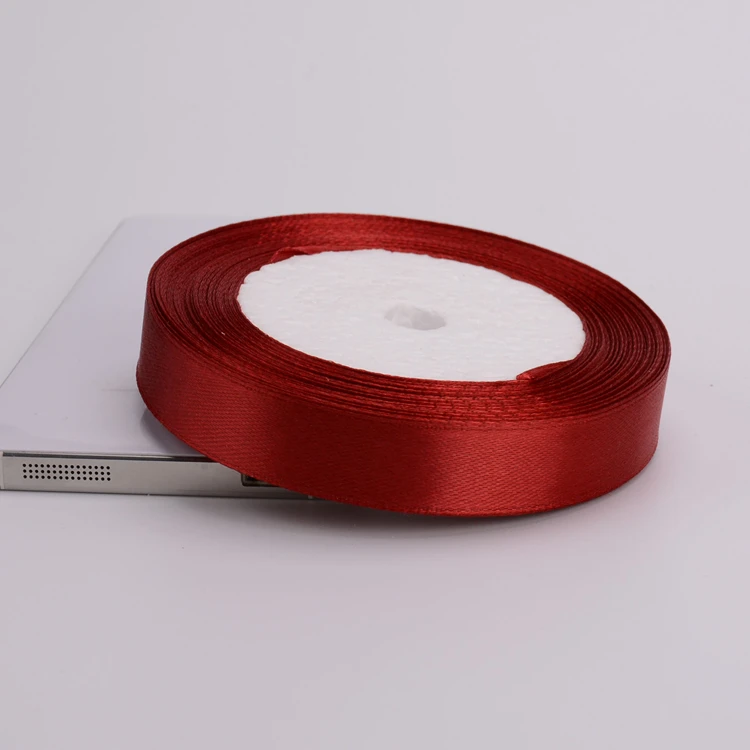 22meters 6mm-75mm Wine Red Satin Ribbons Packing Material DIY Bow Craft Decor Wedding Party Decoration Gift Wrapping Ribbon