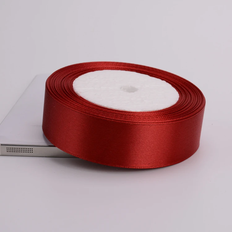 22meters 6mm-75mm Wine Red Satin Ribbons Packing Material DIY Bow Craft Decor Wedding Party Decoration Gift Wrapping Ribbon