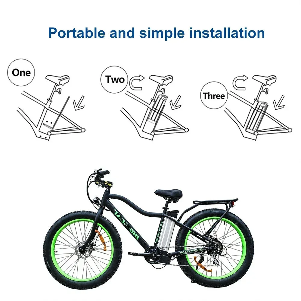 48V 36V 24V Folding Bike Battery 20Ah 17Ah 15Ah 13Ah Built-in Bms for Silverfish 250W-1000W Bafang Motor Kit with 2A Charger