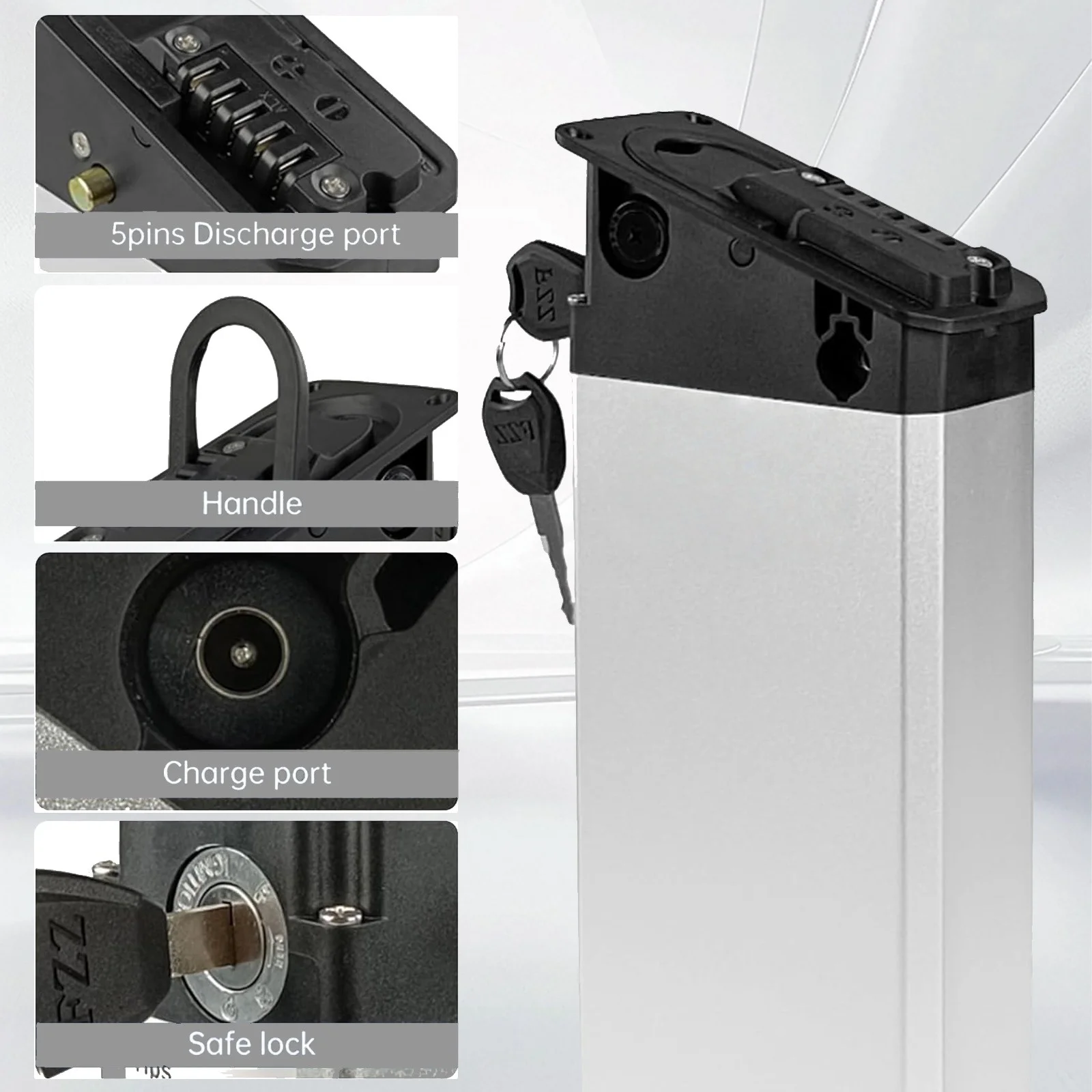 48V 17Ah 14Ah 12.8Ah 10.4Ah 36V 10Ah 12Ah 15Ah 52V 12.5Ah 15Ah 17.5Ah DCH-003 DCH-006 DCH-009 250W~1000W Motor Battery