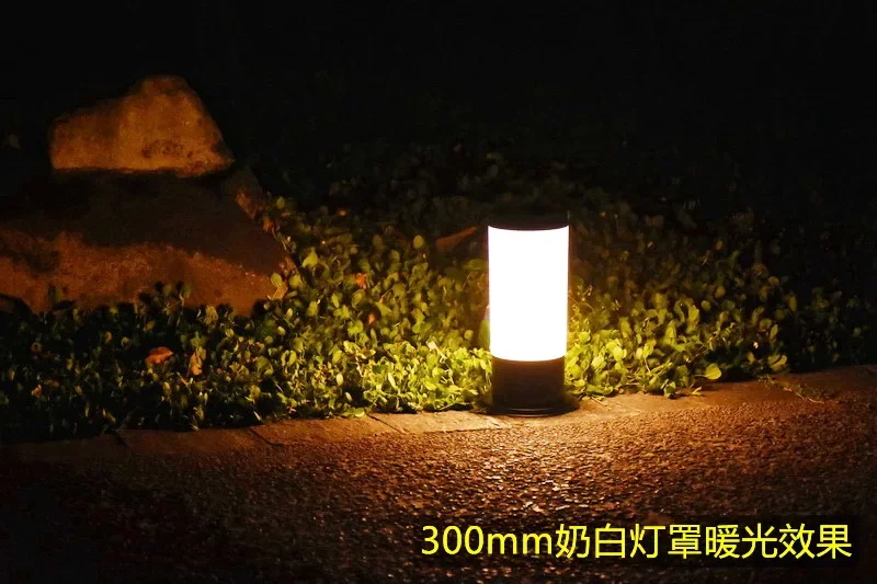 Cylindrical Modern Outdoor Circular Stainless Steel Lighting Equipment Courtyard Garden Community Lawn Lights