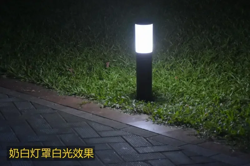 Cylindrical Modern Outdoor Circular Stainless Steel Lighting Equipment Courtyard Garden Community Lawn Lights