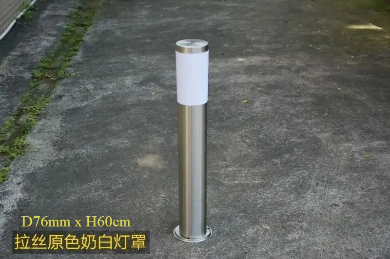 Cylindrical Modern Outdoor Circular Stainless Steel Lighting Equipment Courtyard Garden Community Lawn Lights