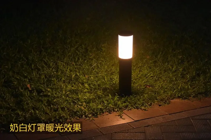 Cylindrical Modern Outdoor Circular Stainless Steel Lighting Equipment Courtyard Garden Community Lawn Lights