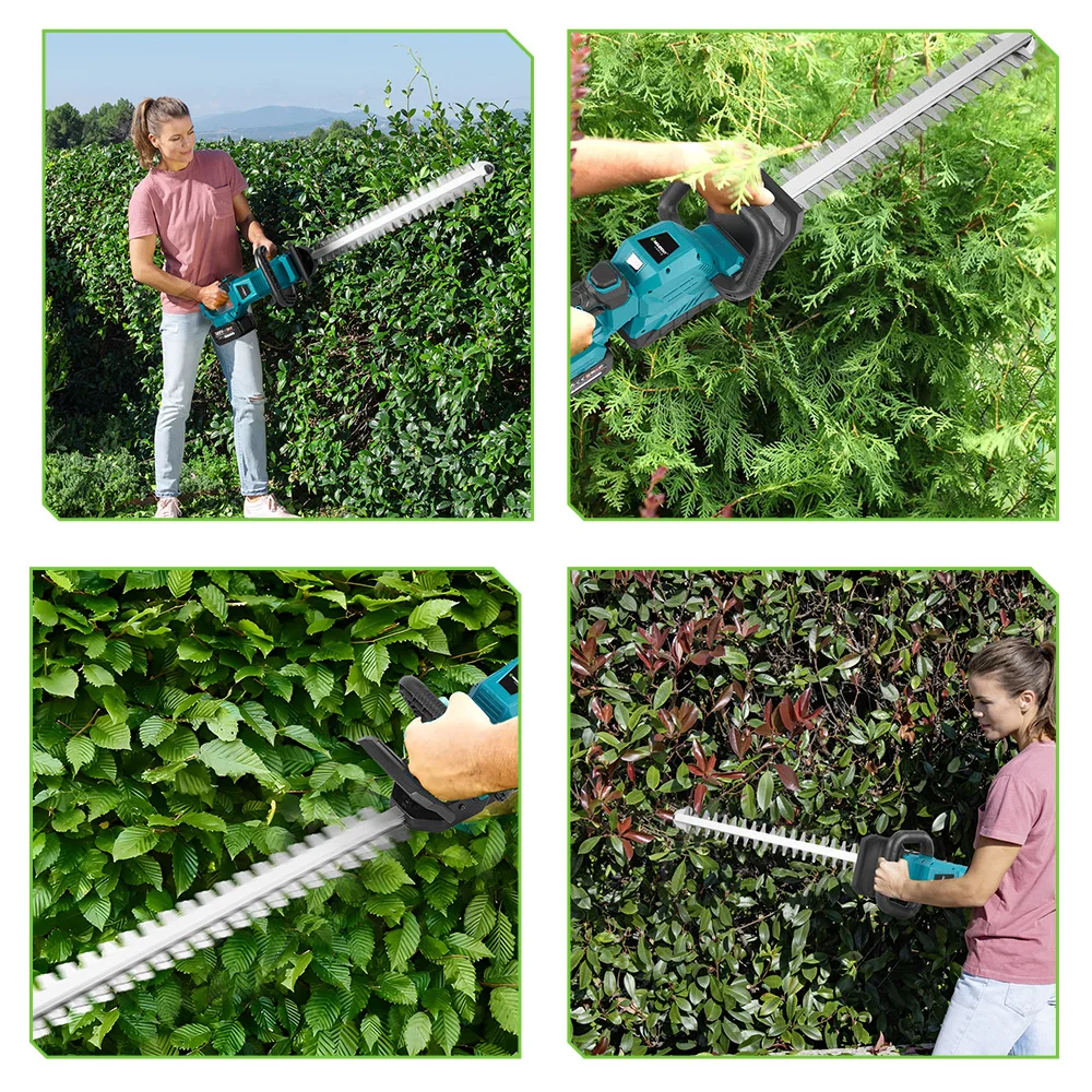 NEWBENY 530MM 3000RPM Electric Hedge Trimmer 180° Adjustment Angle Lawn Mower Hedge Pruner Garden Tool For Makita Battery Pin