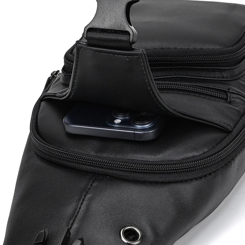 New Fashion Men's Chest Bag Single Shoulder Bagpack Bag Crossbody Chest Pack Vintage Style Male Travel Bags Genuine Leather Hot