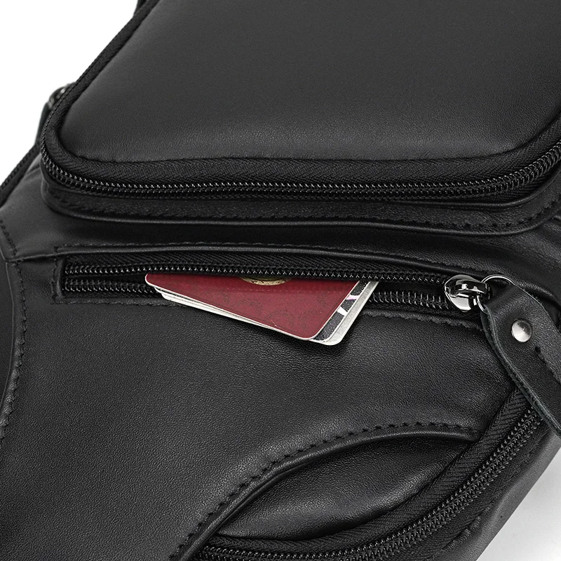 New Fashion Men's Chest Bag Single Shoulder Bagpack Bag Crossbody Chest Pack Vintage Style Male Travel Bags Genuine Leather Hot