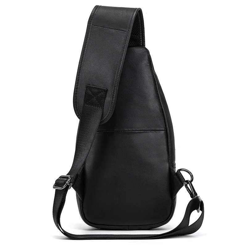 New Fashion Men's Chest Bag Single Shoulder Bagpack Bag Crossbody Chest Pack Vintage Style Male Travel Bags Genuine Leather Hot