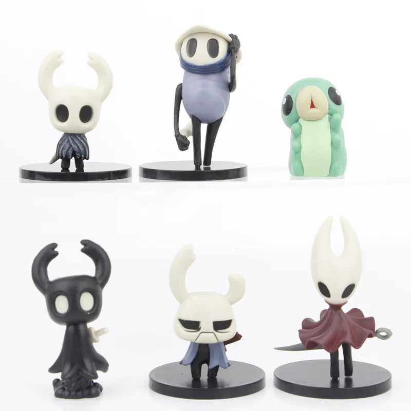 6pcs/Set Hollow Knight Action Figure Toy PVC Model Doll Desktop Ornament Collectible Toys