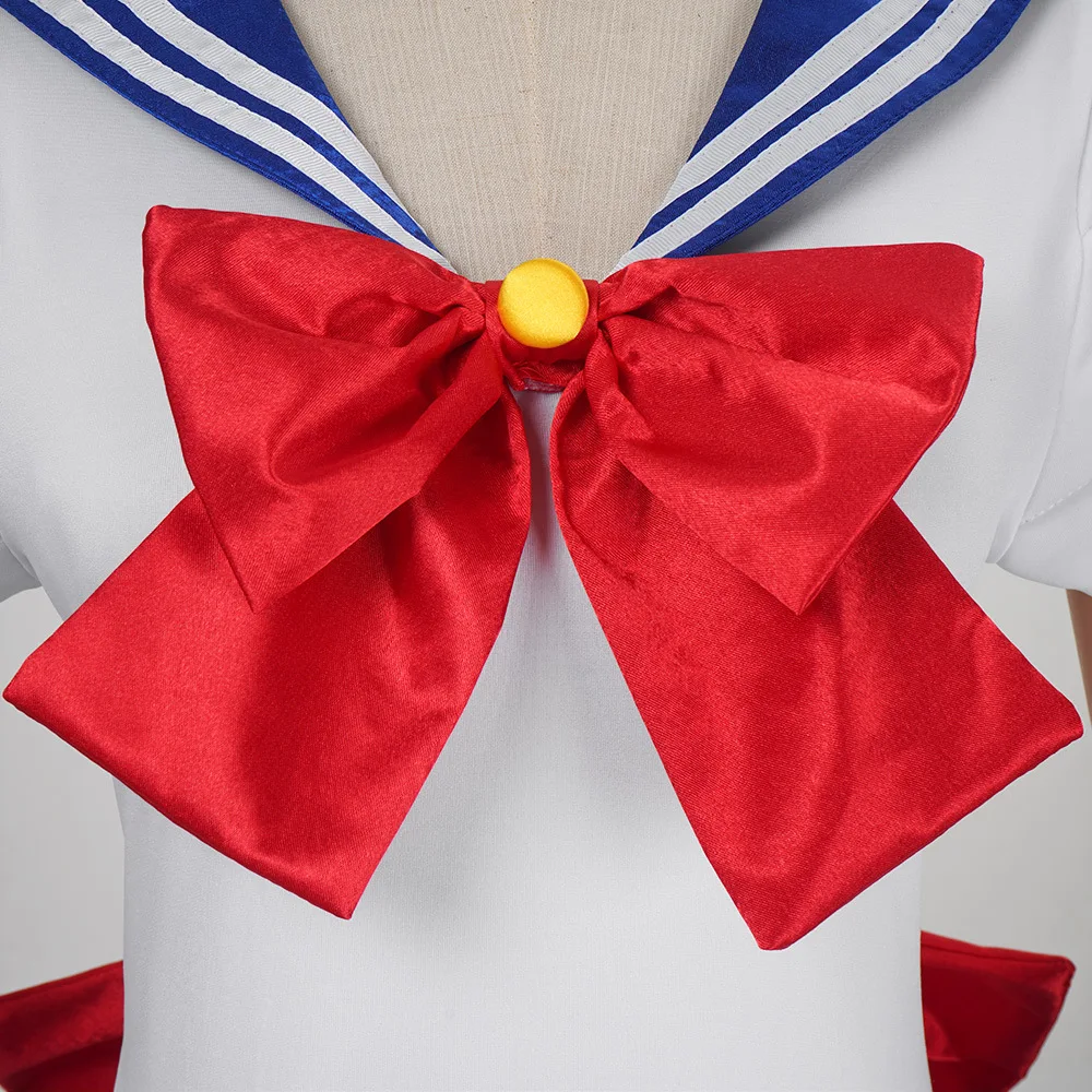 Anime Sailor Moon Cosplay Costume Tsukino Usagi Uniform Dress Outfits Cosplay Yellow Wig Halloween Carnivl Party Women