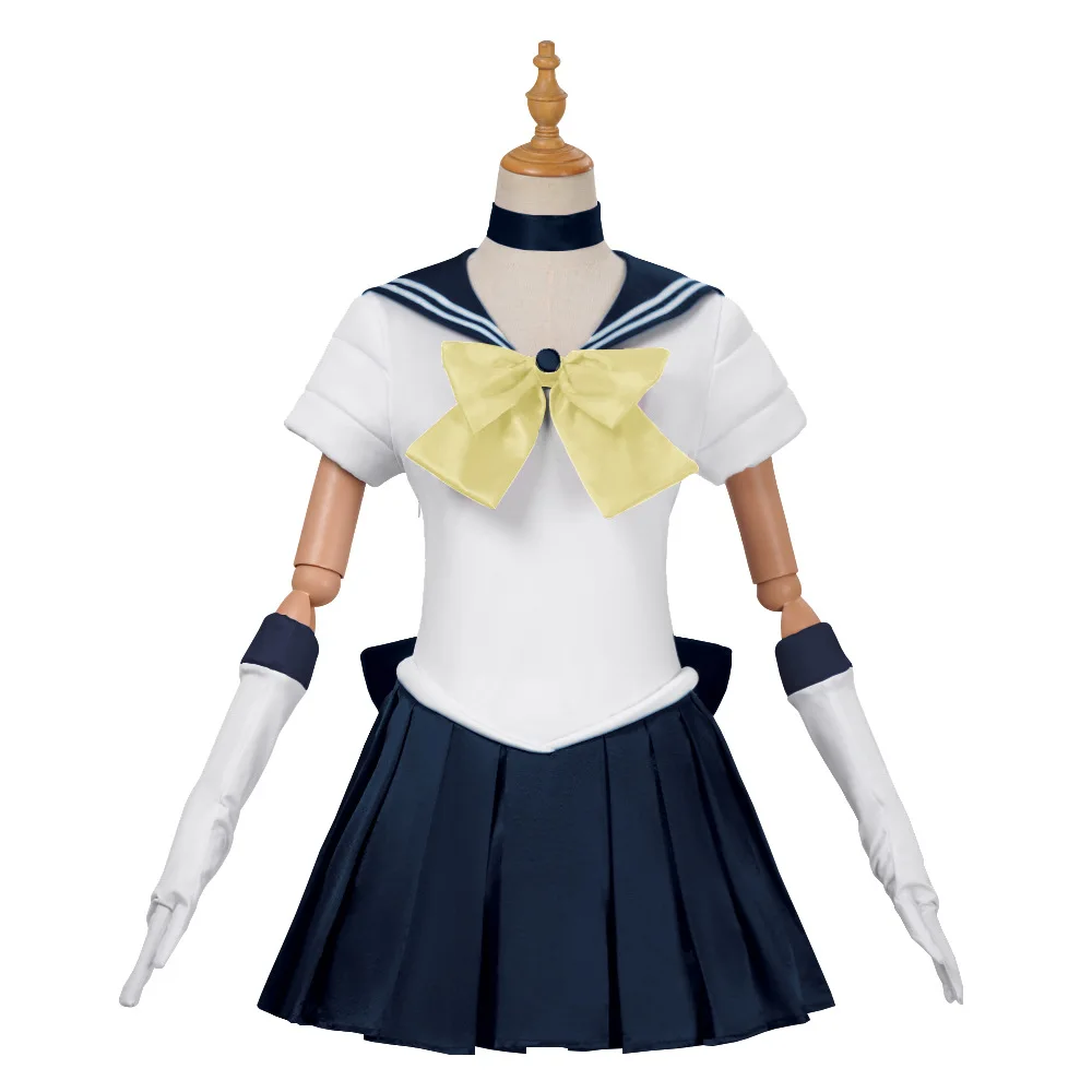 Anime Sailor Moon Cosplay Costume Tsukino Usagi Uniform Dress Outfits Cosplay Yellow Wig Halloween Carnivl Party Women
