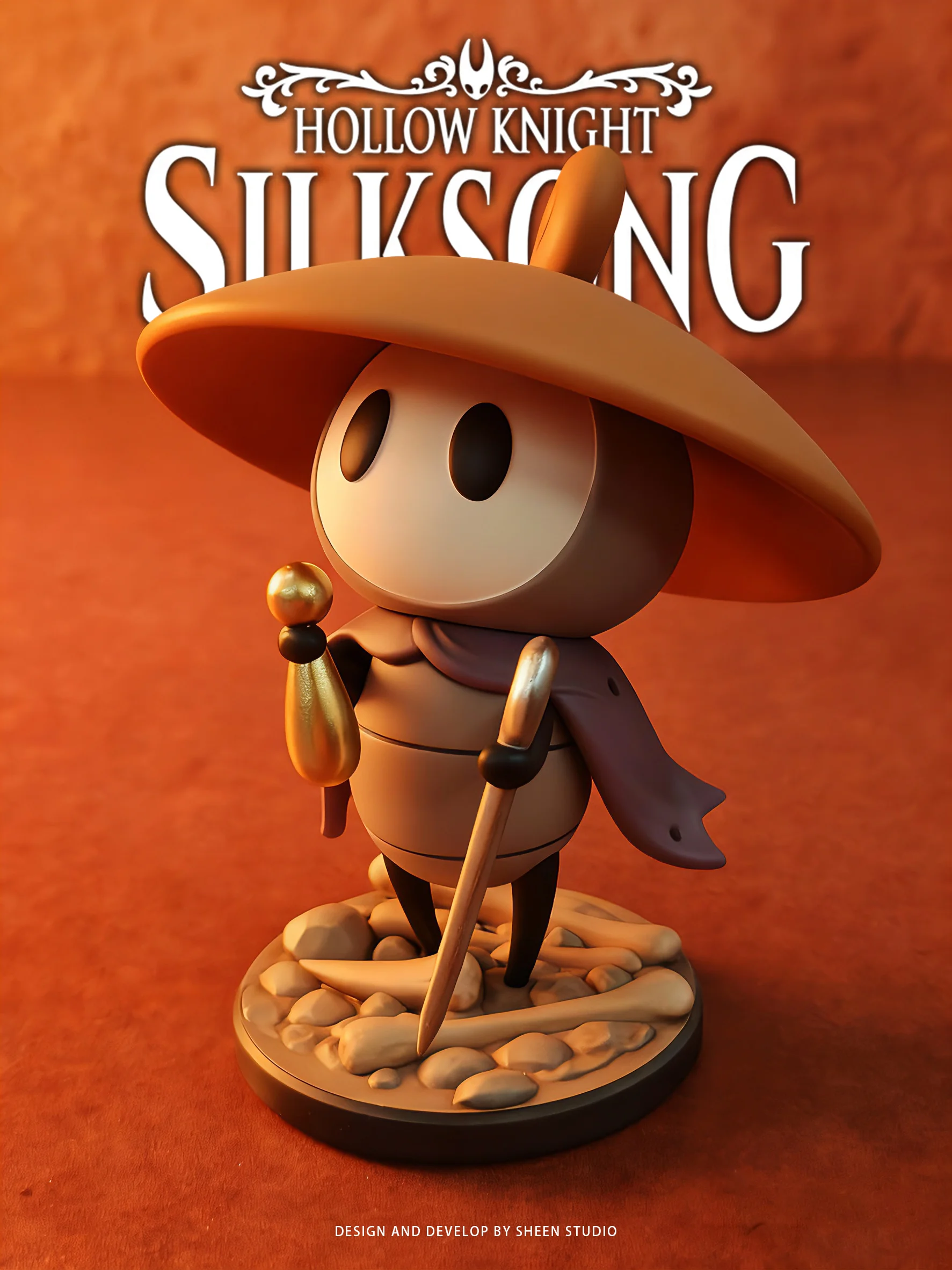 12cm The Hollow Knight Series Game Character Silksong Sherma Desktop Ornament Model Toy Pvc Material Periphery Collectible Gifts