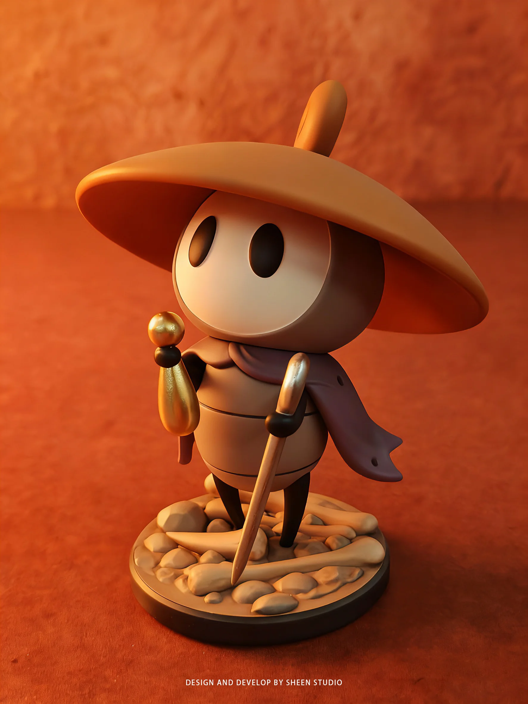 12cm The Hollow Knight Series Game Character Silksong Sherma Desktop Ornament Model Toy Pvc Material Periphery Collectible Gifts