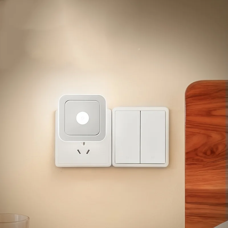 4pcs Modern LED Night Lights Plug into Wall, Motion Sensor Night Light Plug in Corridor, Bedroom, Staircase, Kitchen, Bathroom
