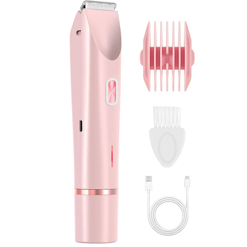 2 in 1 Women Shaver Tool Women Electric Epilator Waterproof Dual Head Electric Epilator Rechargeable Hair Remover for Face Body