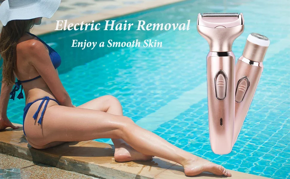 2 in 1 Intimate HairTrimmer Female Groin Depilation Clipper Women Epilator Secret Razor Sex Areas Place Bikini Zone Pubic Rosor