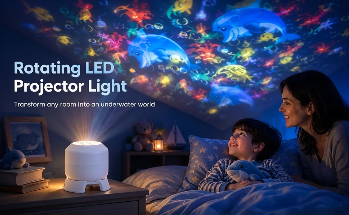 Halloween Projector Led Night Lights USB Dynamic Rotating HD LED Projector Light for Room Ceiling Halloween Christmas Decor Lamp