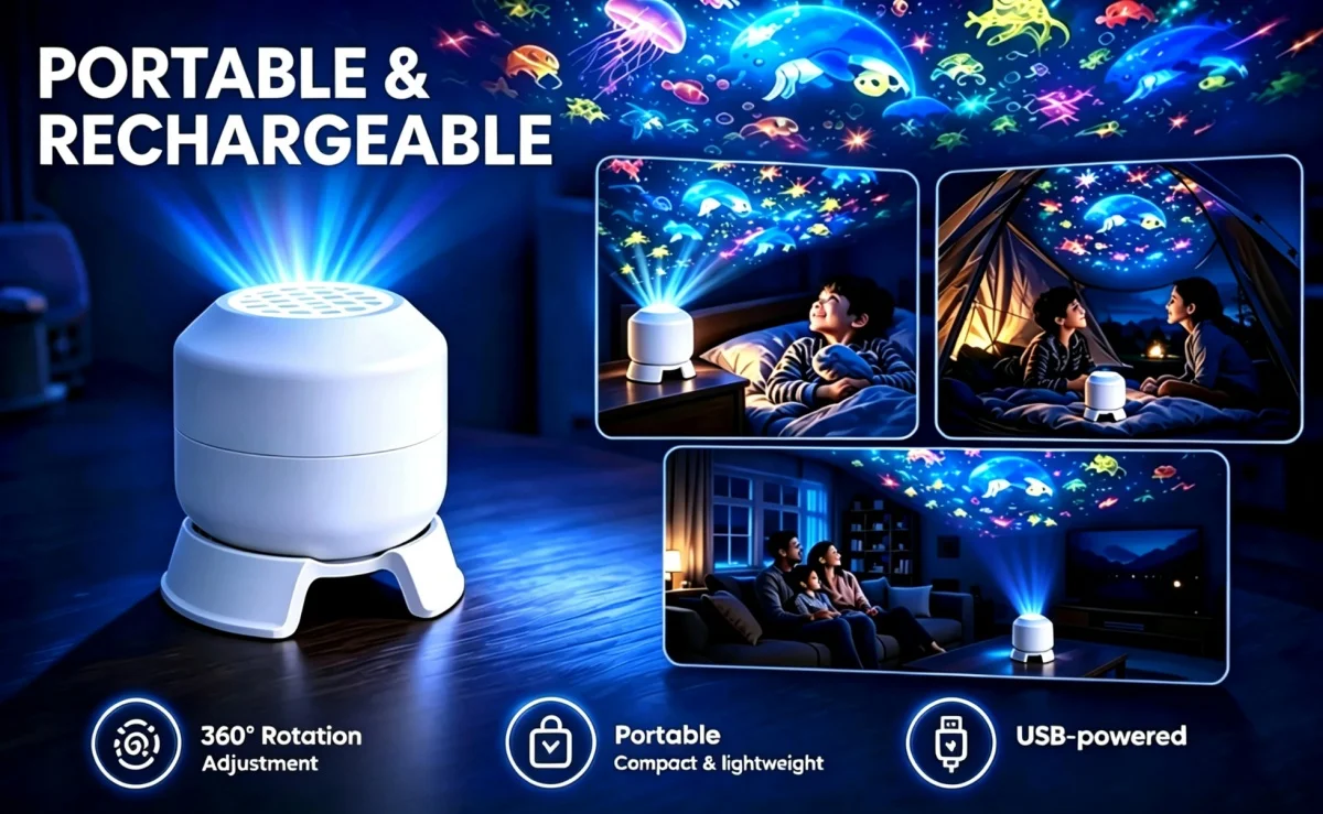 Halloween Projector Led Night Lights USB Dynamic Rotating HD LED Projector Light for Room Ceiling Halloween Christmas Decor Lamp