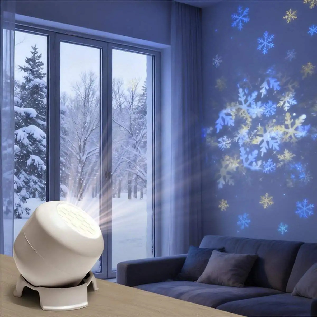 Halloween Projector Led Night Lights USB Dynamic Rotating HD LED Projector Light for Room Ceiling Halloween Christmas Decor Lamp