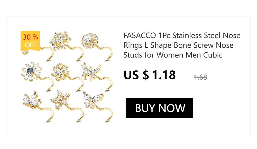 FASACCO 1PC Cartilage Earring Stud for Women Flower Heart Hypoallergenic Stainless Steel Screw Back CZ Earrings Piercing Jewelry