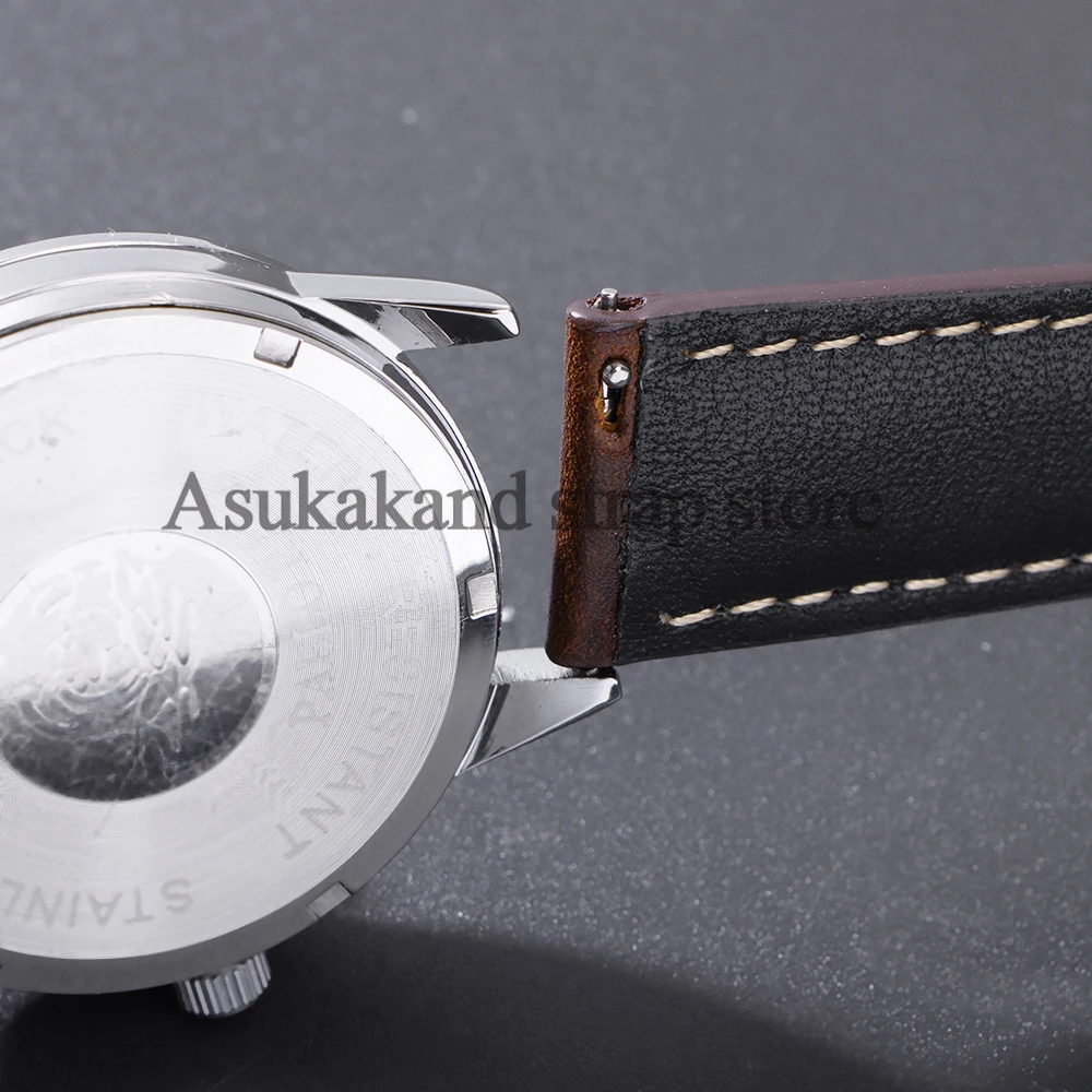 18mm 19mm 20mm 21mm 22mm Universal Vintage Oil Wax Leather Watch Straps Brown Head Layer Watch Band Men Accessories Pin Buckle