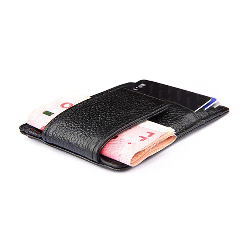 Leather Magnetic Money Clip Wallet for Mens Wallet and Cash of Card Sleeve Mens Magnetic Wallet