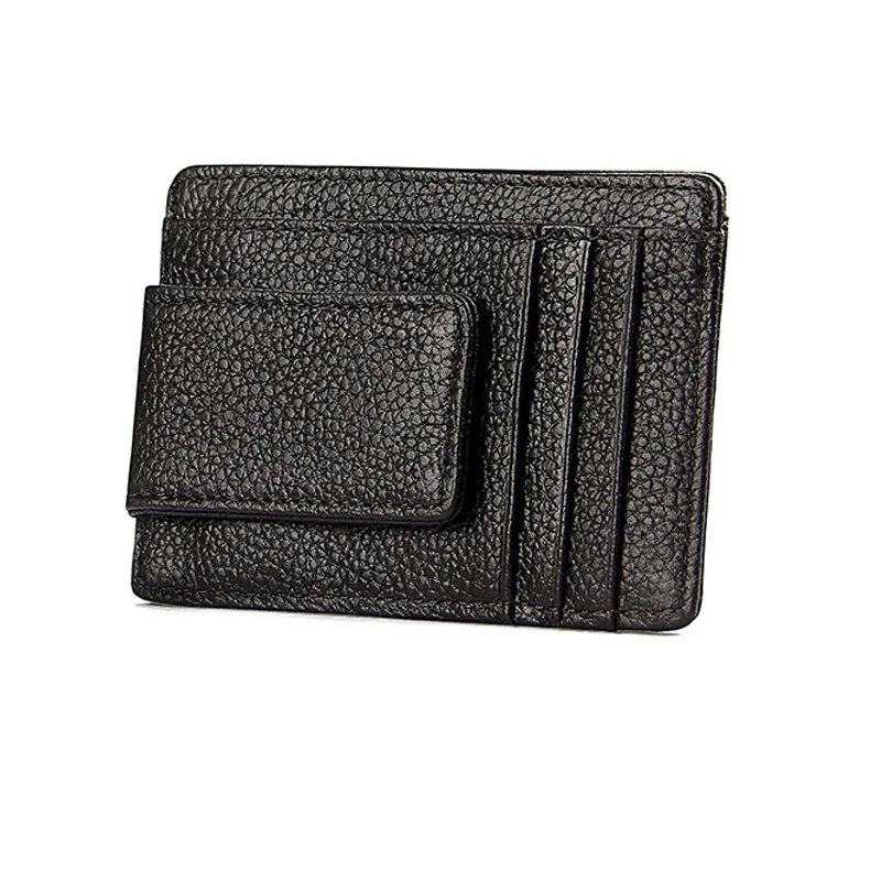 Leather Magnetic Money Clip Wallet for Mens Wallet and Cash of Card Sleeve Mens Magnetic Wallet