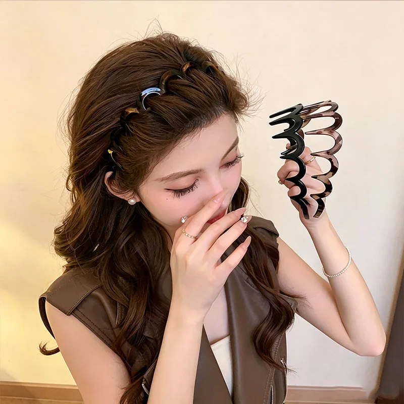 Elegant Teeth Non-slip Hair Comb Hairband For Women Girls Sweet Hair Ornament Simple Hairband Hair Hoop Fashion Hair Accessories