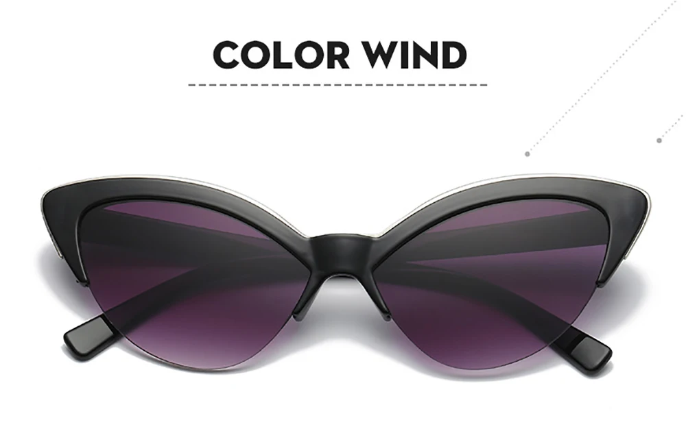 VIVIBEE Women Cat Eye Sunglasses Designer Luxury Brand Red Cateye Glasses for Female Vintage UV400 Gradient Ladies Eyewear