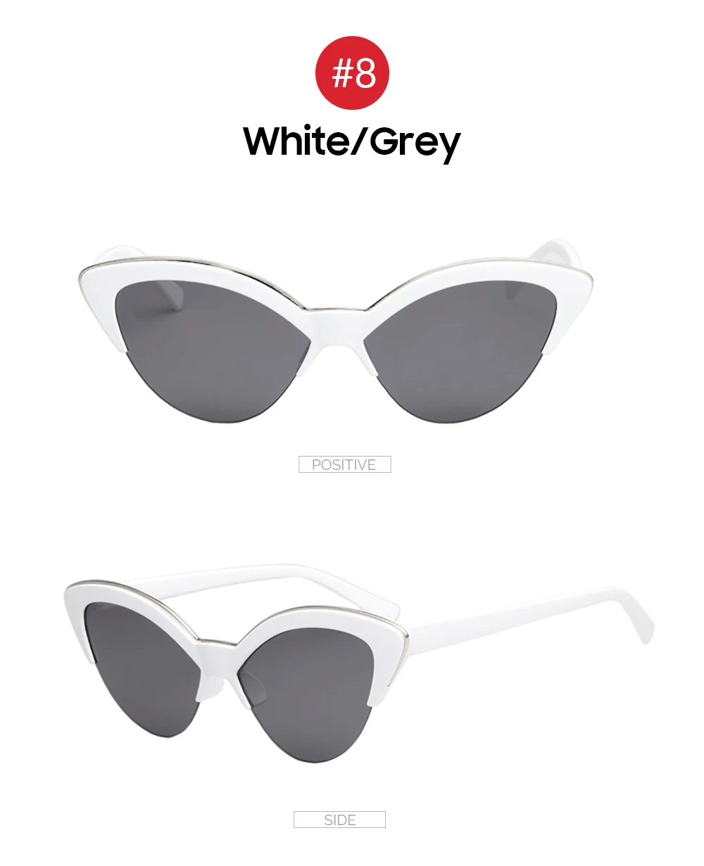 VIVIBEE Women Cat Eye Sunglasses Designer Luxury Brand Red Cateye Glasses for Female Vintage UV400 Gradient Ladies Eyewear