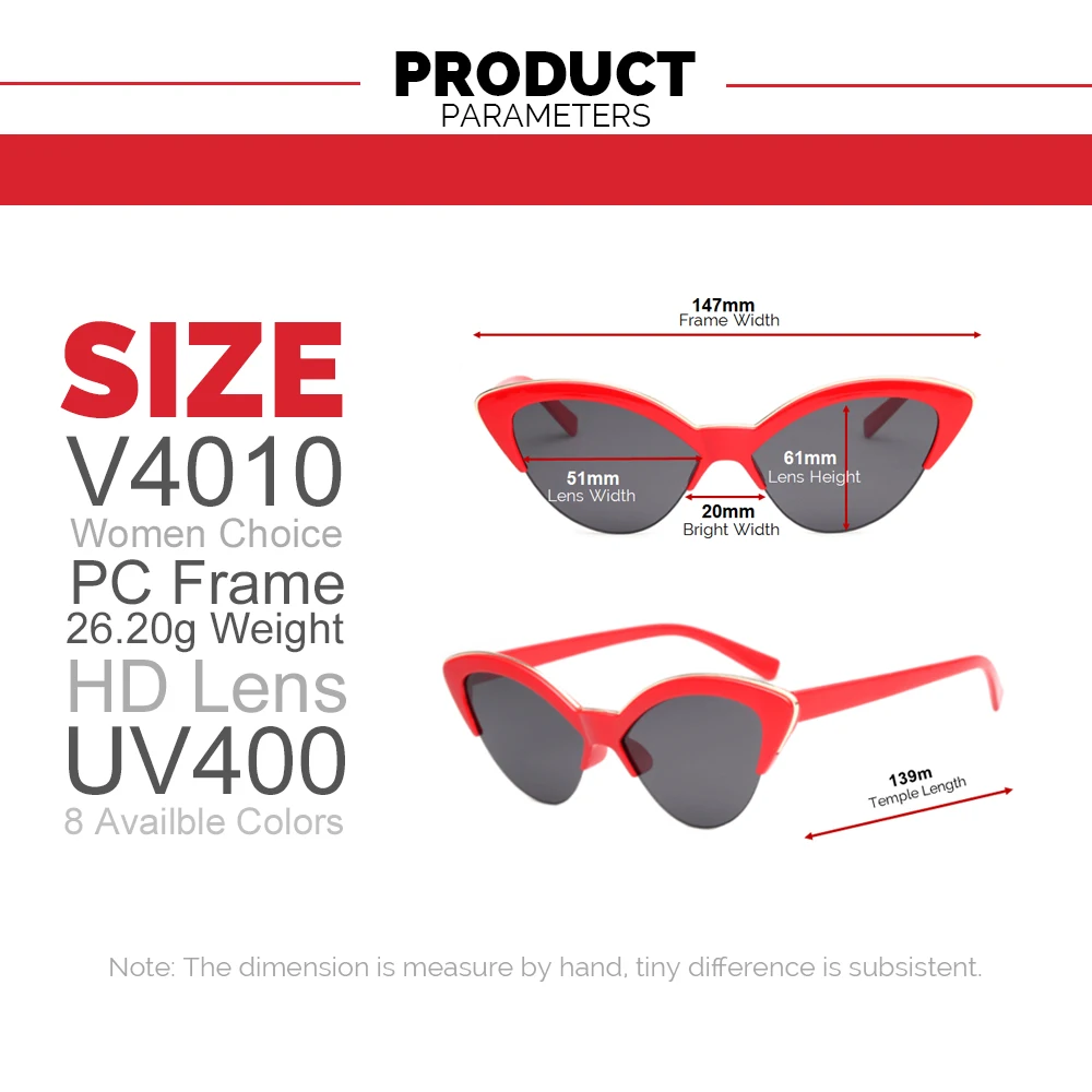 VIVIBEE Women Cat Eye Sunglasses Designer Luxury Brand Red Cateye Glasses for Female Vintage UV400 Gradient Ladies Eyewear