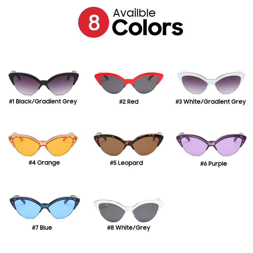VIVIBEE Women Cat Eye Sunglasses Designer Luxury Brand Red Cateye Glasses for Female Vintage UV400 Gradient Ladies Eyewear