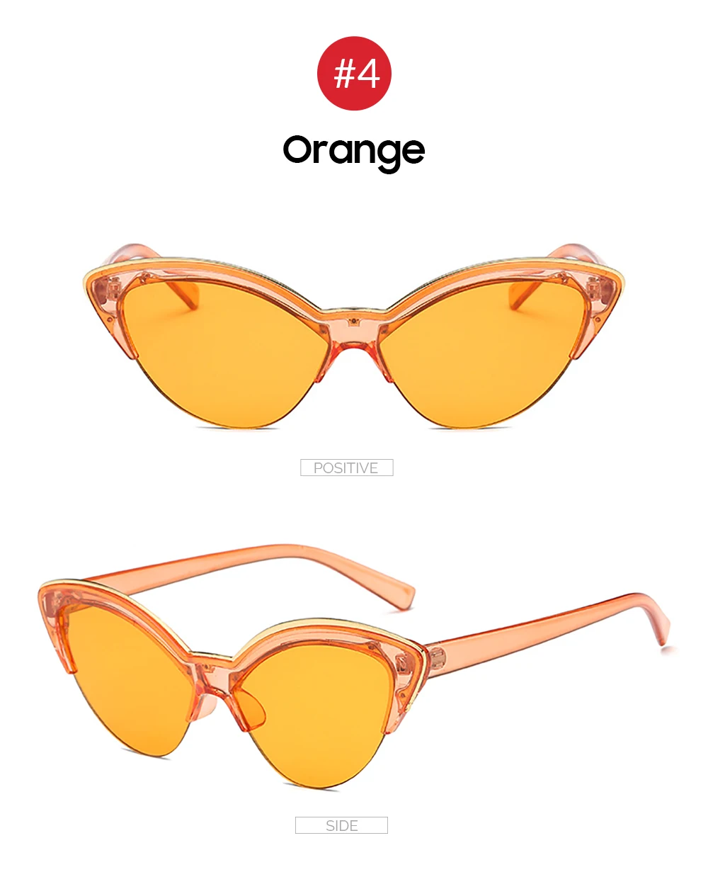 VIVIBEE Women Cat Eye Sunglasses Designer Luxury Brand Red Cateye Glasses for Female Vintage UV400 Gradient Ladies Eyewear