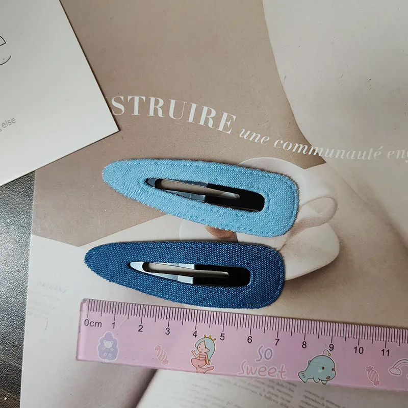 2pc Hot Fashion Denim Heart Star BB Hairpin Hair Side Clips for Women Girls Child Gift Hair Accessories Headwear Ornament