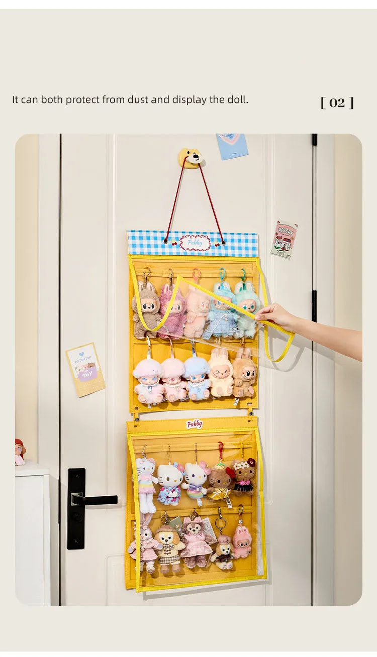 Household Doll Storage Bag Cotton Doll Hanger Storage Dustproof Cover Doll Storage Hanger Bag Trendy Doll Display Bag