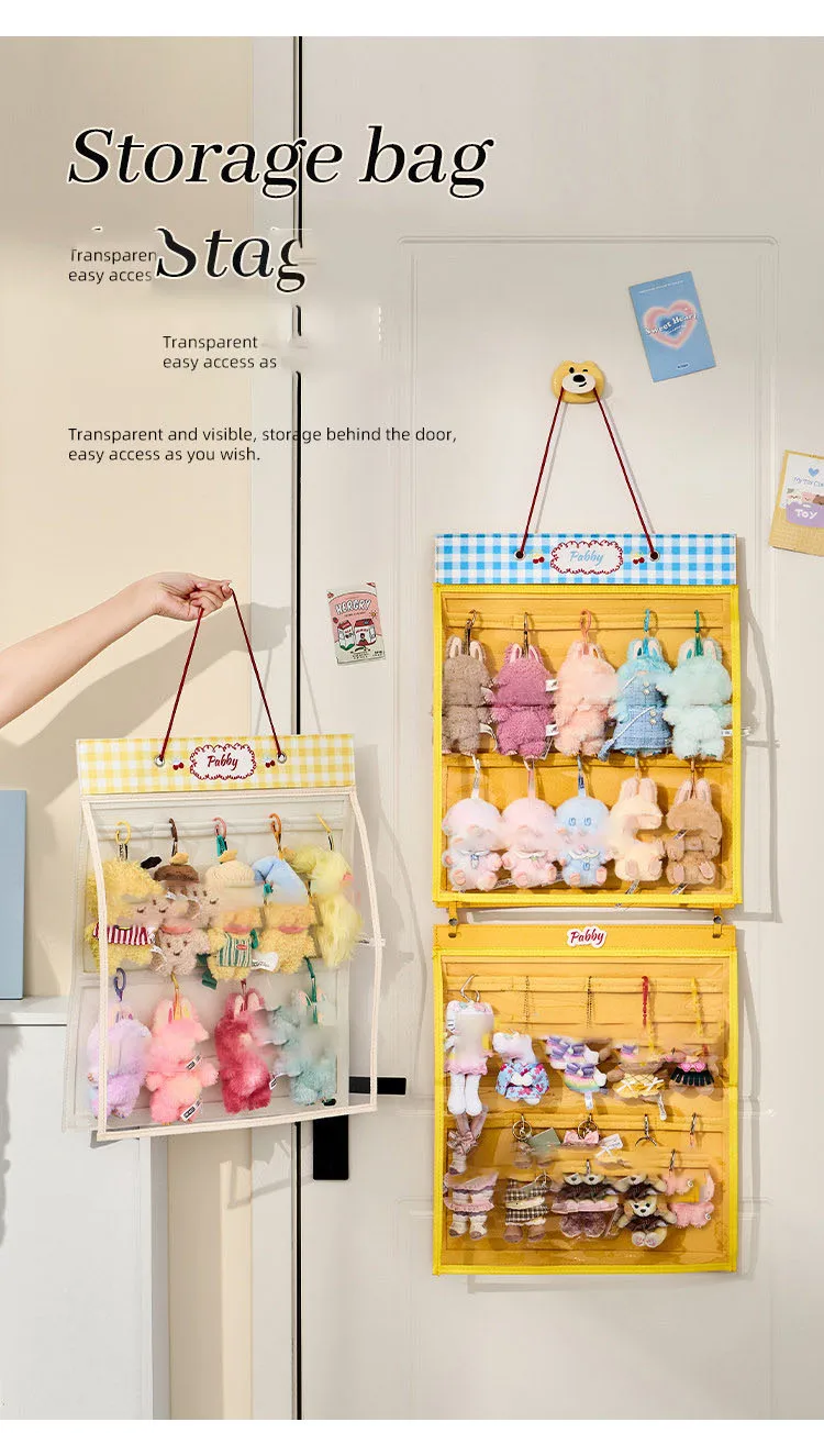 Household Doll Storage Bag Cotton Doll Hanger Storage Dustproof Cover Doll Storage Hanger Bag Trendy Doll Display Bag