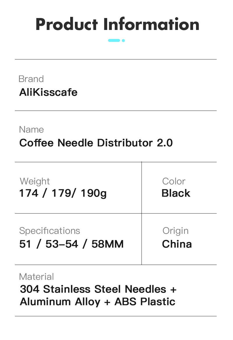 AliKisscafe WDT Tools Rotary 51mm 54mm 58mm Espresso Stirrer Needle Distributor Magnetic Coffee Maker Accessories Barista Tools