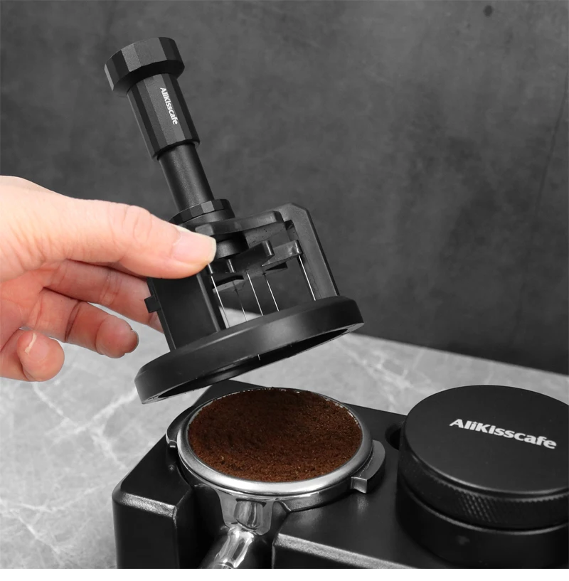 AliKisscafe WDT Tools Rotary 51mm 54mm 58mm Espresso Stirrer Needle Distributor Magnetic Coffee Maker Accessories Barista Tools