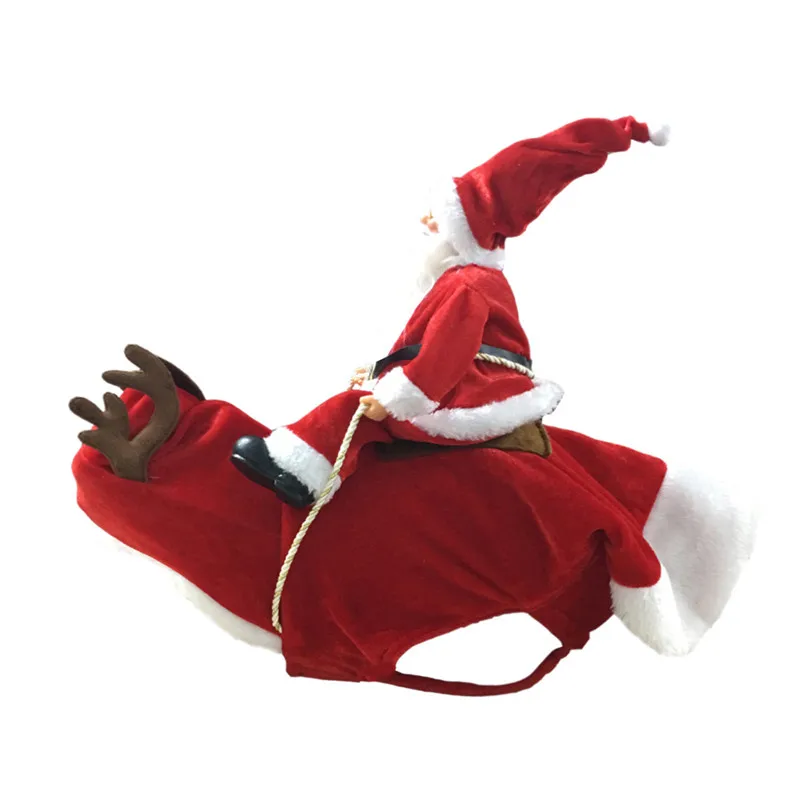 Santa Claus French Bulldog Pet Costume for Small Medium Dogs Christmas New Year Puppy Dog Clothes Pug Outfits mascotas Clothing