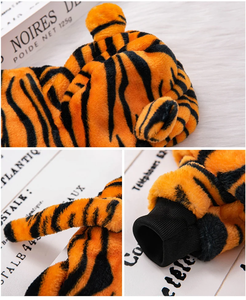 Autumn Winter Pet Cat Dog Clothes Fleece Cute Puppy Jumpsuit Costume for Small Dogs Chihuahua Pomeranian Kitten Pajamas Cachorro