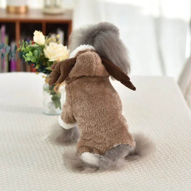Autumn Winter Pet Cat Dog Clothes Fleece Cute Puppy Jumpsuit Costume for Small Dogs Chihuahua Pomeranian Kitten Pajamas Cachorro