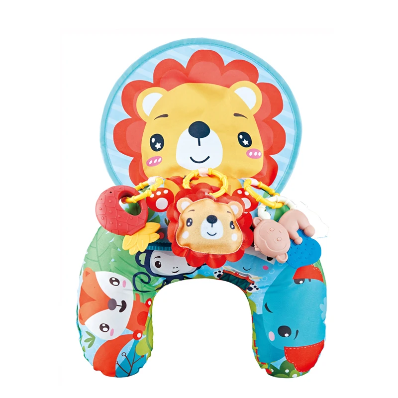 Baby Pillow Tummy Time Toys Black and White Lying Pillow High Contrast Double-Sided Sensory Toys Newborn Head-up Training Pillow