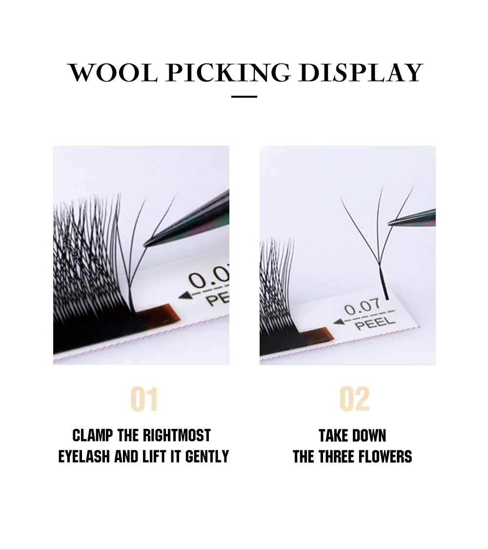 DeceMars 3DW/4DW/5DW/6DW/NEW 6DW/7DW/8DW/NEW 8DW/9DW/10DW/NEW 10DW Eyelash Extension for Makeup