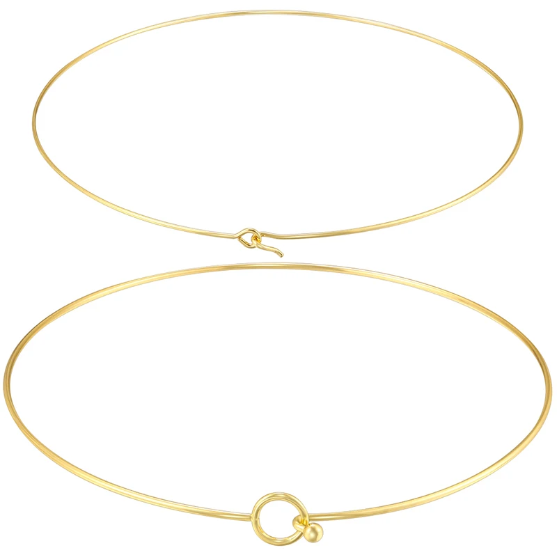 Stainless Steel Heart Round Adjustable Collar Women's Necklace Simple Open Neck Metal Jewellery Accessories: VL534 VL535