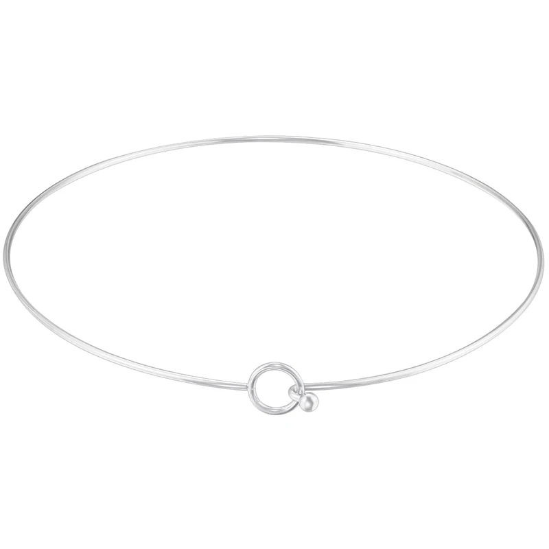 Stainless Steel Heart Round Adjustable Collar Women's Necklace Simple Open Neck Metal Jewellery Accessories: VL534 VL535