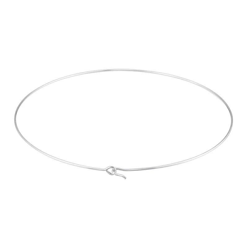 Stainless Steel Heart Round Adjustable Collar Women's Necklace Simple Open Neck Metal Jewellery Accessories: VL534 VL535