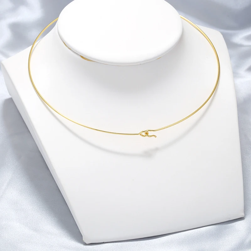 Stainless Steel Heart Round Adjustable Collar Women's Necklace Simple Open Neck Metal Jewellery Accessories: VL534 VL535