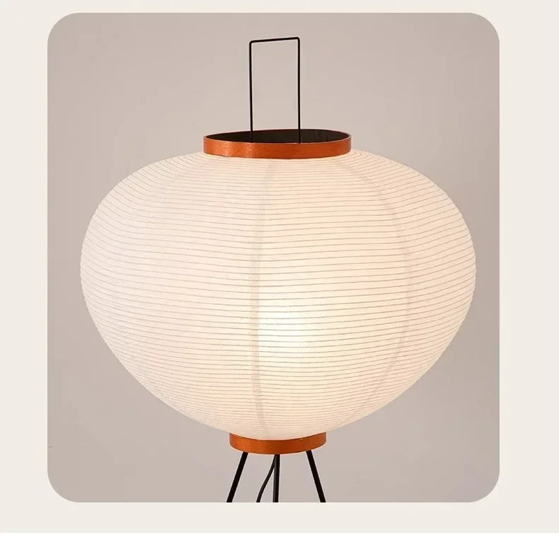 Wabi Sabi Noguchi Akari Japanese Rice Paper Floor Lamp for Bedroom Living Room Bedside House Decoration Vintage Standing