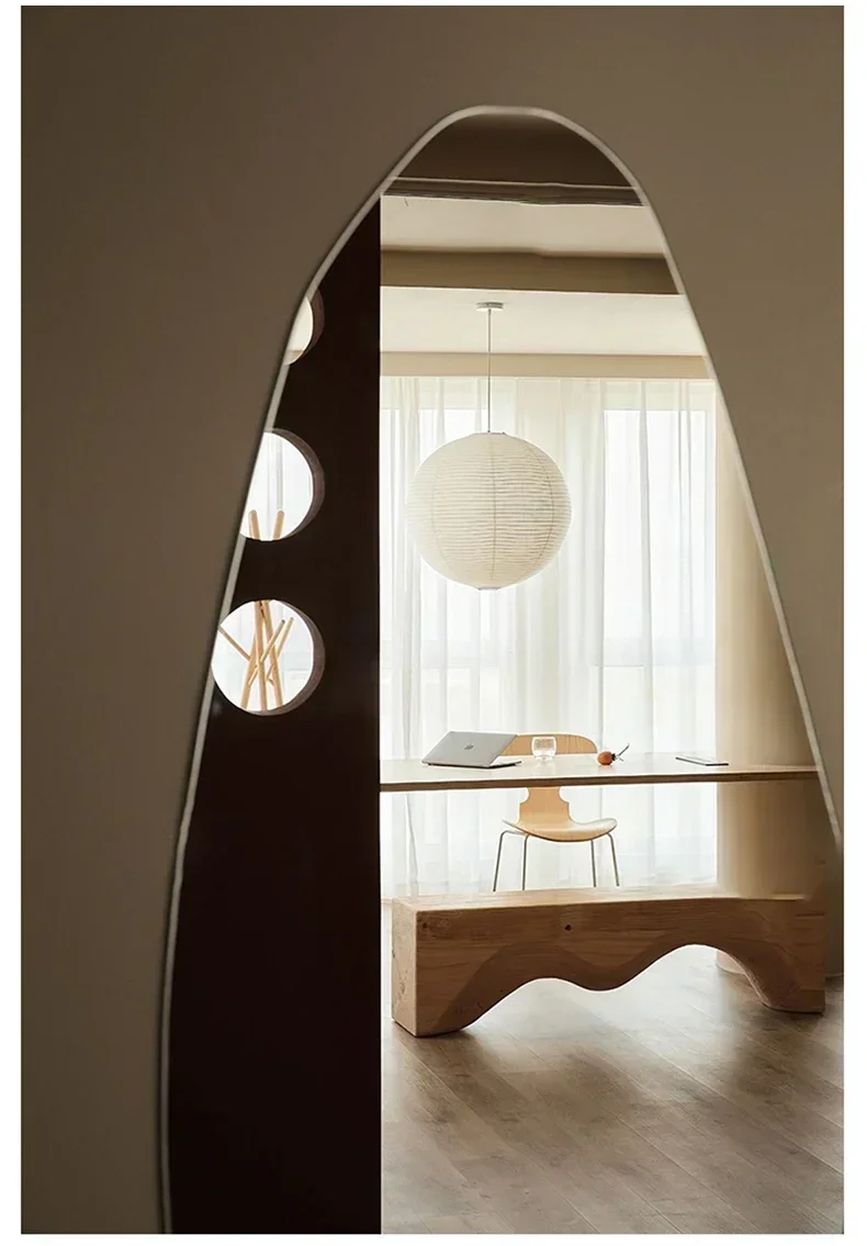 Japanese Wabi Sabi Style Ball Retro Paper Lamp LED Ball Shaped Bedroom Clothing Store Xuan Paper Homestay Pendant Light