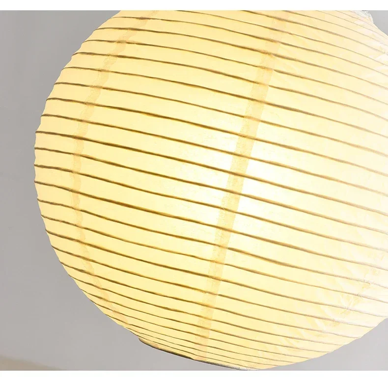Japanese Wabi Sabi Style Ball Retro Paper Lamp LED Ball Shaped Bedroom Clothing Store Xuan Paper Homestay Pendant Light
